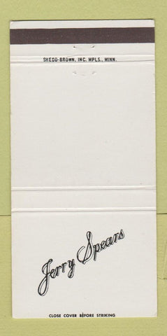 Matchbook Cover - Jerry Spears Funeral Home Columbus OH 30 Strike