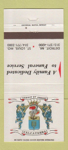 Matchbook Cover - Calcaterra Funeral Home Detroit MI St Louis MO 30 Strike