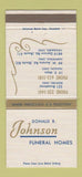 Matchbook Cover - Donald Johnson Funeral Home Bedford Hudson OH 30 Strike