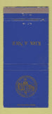 Matchbook Cover - Kirk & Nice Funeral Home Philadelphia PA WEAR 30 Strike