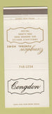 Matchbook Cover - Congdon Funeral Home Zion IL 30 Strike