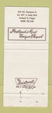 Matchbook Cover - Ross Hollywood Chapel Funeral Portland OR 30 Strike