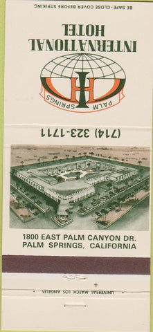Matchbook Cover - International Hotel Palm Springs CA 30 Strike