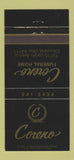 Matchbook Cover - Coreno Funeral Home Cleveland OH 30 Strike