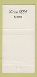 Matchbook Cover Hanson Walbridge Funeral Home Burlington Arlington VT 30 Strike
