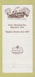 Matchbook Cover - Hopkins Lawuer Funeral Home Uniontown Akron OH 30 Strike