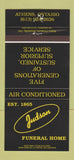 Matchbook Cover - Judson Funeral Home Athens ON 30 Strike