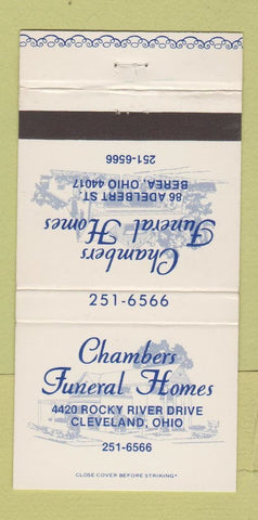 Matchbook Cover - Chambers Funeral Home Berea Cleveland OH 30 Strike