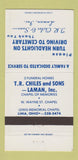 Matchbook Cover - TR Chiles Funeral Home Lima OH 30 Strike