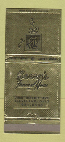 Matchbook Cover - Berry's Funeral Home Cleveland OH WEAR 30 Strike
