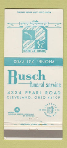 Matchbook Cover - Busch Funeral Home Cleveland OH 30 Strike