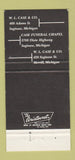 Matchbook Cover - Case Funeral Home Saginaw Merrill MI WEAR 30 Strike