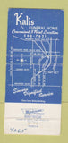 Matchbook Cover - Kalis Funeral Home Fort Lauderdale FL 30 Strike