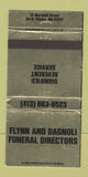Matchbook Cover - Flynn and Dagnoli Funeral Home North Adams MA WEAR 30 Strike