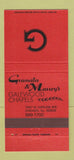Matchbook Cover - Granata & Massey's Funeral Home Chicago IL RED 30 Strike