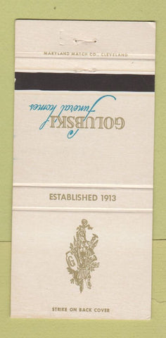 Matchbook Cover - Golubski Funeral Homes Cleveland OH WEAR 30 Strike
