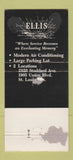 Matchbook Cover - Ellis Funeral Home St Louis MO WORN BACK 30 Strike