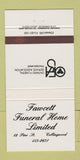 Matchbook Cover - Fawcett Funeral Home Collingwood ON 30 Strike