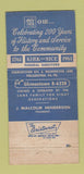 Matchbook Cover - Kirk & Nice Funeral Home Philadelphia PA 1961 30 Strike