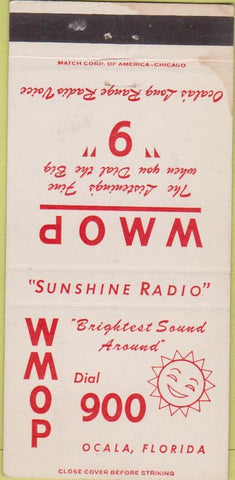 Matchbook Cover - WMOP Radio 900 Ocala FL 30 Strike