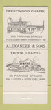 Matchbook Cover - Alexander Funeral Home St Louis MO 30 Strike