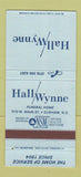 Matchbook Cover - Hall Wynne Funeral Home Durham NC 30 Strike