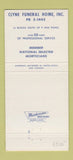 Matchbook Cover - Clyne Funeral Home East Detroit MI 30 Strike