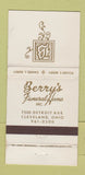 Matchbook Cover - Berry's Funeral Home Cleveland OH WEAR #2 30 Strike