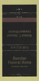 Matchbook Cover - Beecher Funeral Home Brewster NY 30 Strike