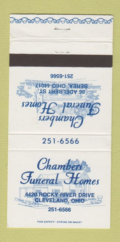 Matchbook Cover - Chambers Funeral Home Berea Cleveland OH 30 Strike