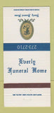 Matchbook Cover - Everly Funeral Home Fairfax VA 30 Strike