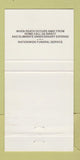 Matchbook Cover - SJ Grontkowski Funeral Home Plymouth PA YELLOW 30 Strike