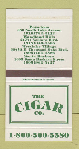 Matchbox - Cigar Co Tobacco Pasadena Woodland Hills Santa Barbara CA
