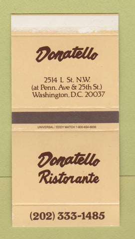Matchbox - Donatello Ristorante Washington DC