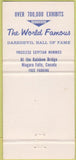 Matchbook Cover - Daredevil Hall of Fame Niagara Falls ON WEAR 30 Strike