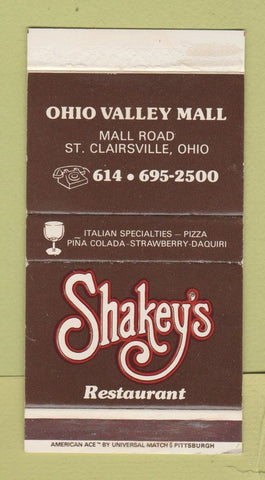 Matchbox - Shakey's Restaurant St Clairsville OH