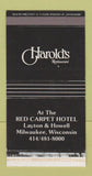Matchbox - Harold's Restaurant Milwaukee WI WEAR