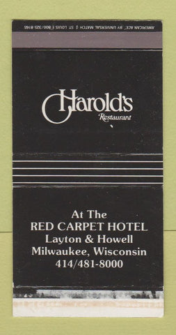 Matchbox - Harold's Restaurant Milwaukee WI WEAR