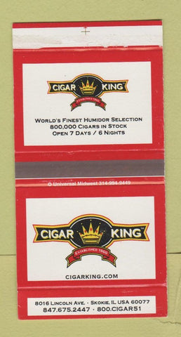 Matchbox - Cigar King Tobacco Skokie IL