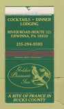 Matchbox - Golden Pheasant Inn Erwinna PA