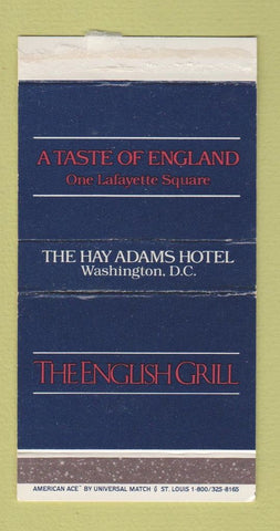 Matchbox - English Grill Hay Adams Hotel Washington DC WEAR