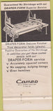 Matchbook Cover - Custon Drapery Cleaners Pittsburgh PA 30 Strike
