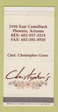 Matchbox - Christopher's Restaurant Phoenix AZ