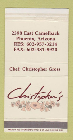Matchbox - Christopher's Restaurant Phoenix AZ