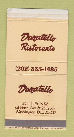 Matchbox - Donatello Ristorante Washington DC