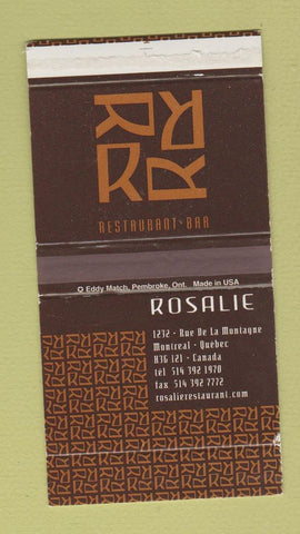 Matchbox - Rosalie Montreal QC restaurant