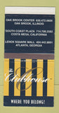 Matchbox - The Clubhouse Oak Brook IL Costa Mesa CA Atlanta GA