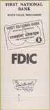 Matchbook Cover - First National Bank River Falls WI 30 Strike