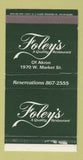 Matchbox - Foley's Restaurant Akron OH