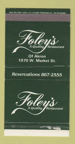 Matchbox - Foley's Restaurant Akron OH